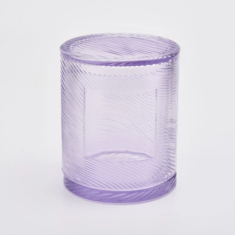 Semi-translucent suit luxury glass candle holder with special lids