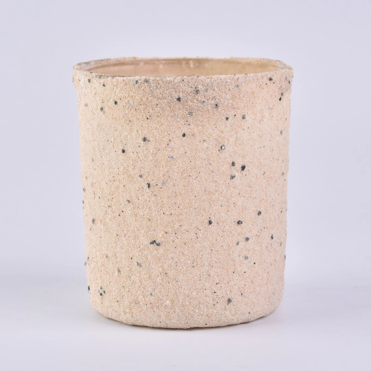 Wholesales luxury custom finish frost cement candle vessels