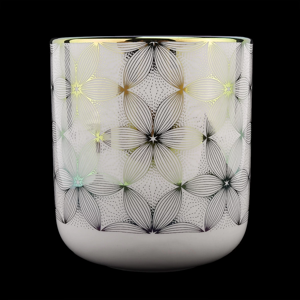 porcelain candle vessel round ceramic candle jar