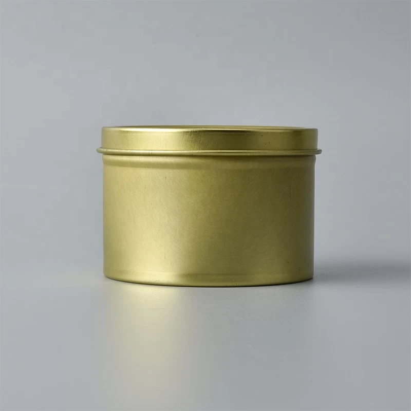 Custom gold candle tealight scented holder metal candle jar with lid wedding centerpieces wholesales