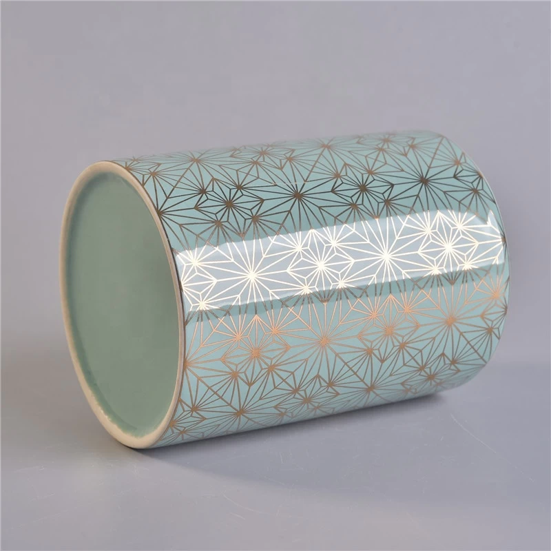 Home fragrance Sunny design decorative ceramic candle vessel wholesales