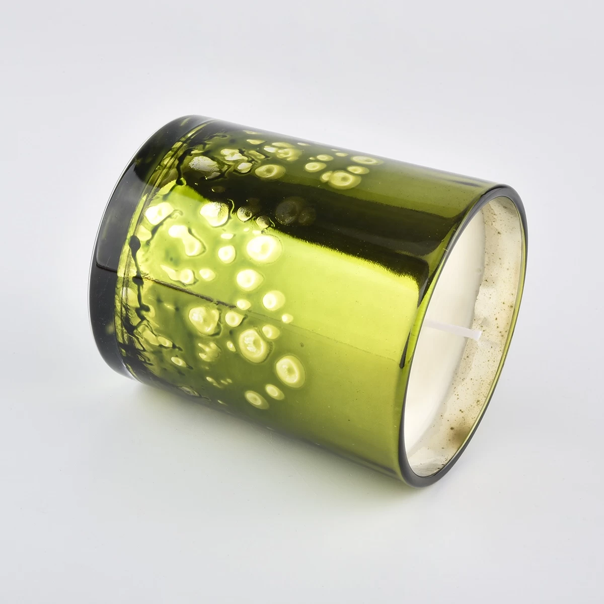 yellow bubble fashion glass candle jar candle containers luxury green