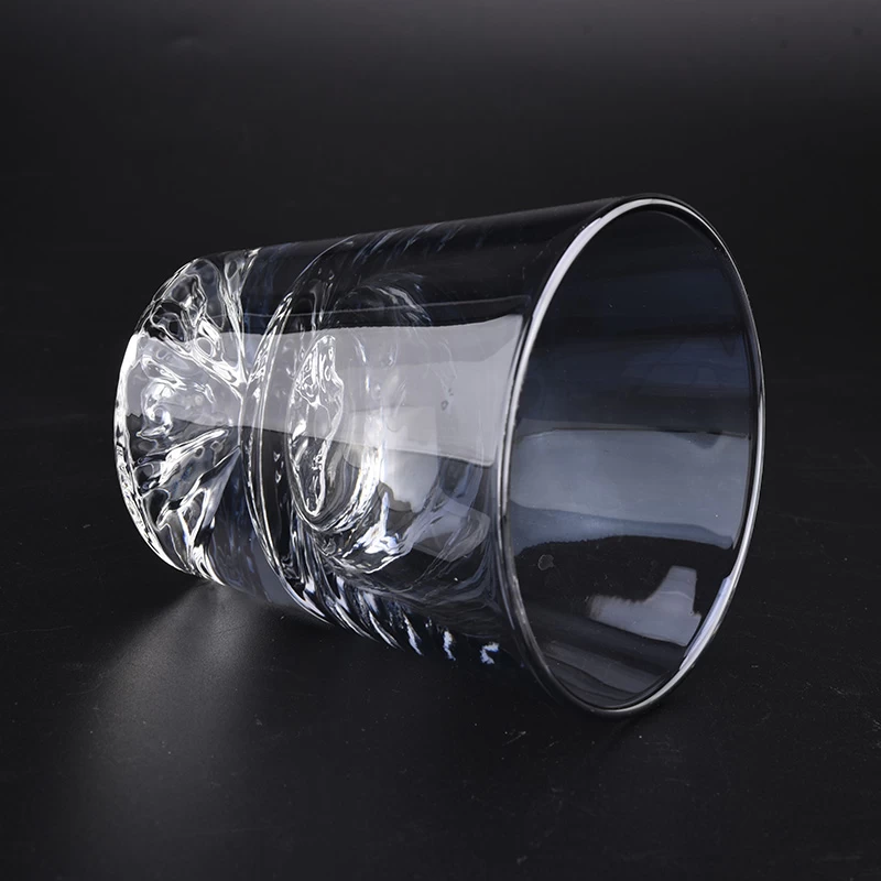 mountain inside glass candle holders clear glass cup