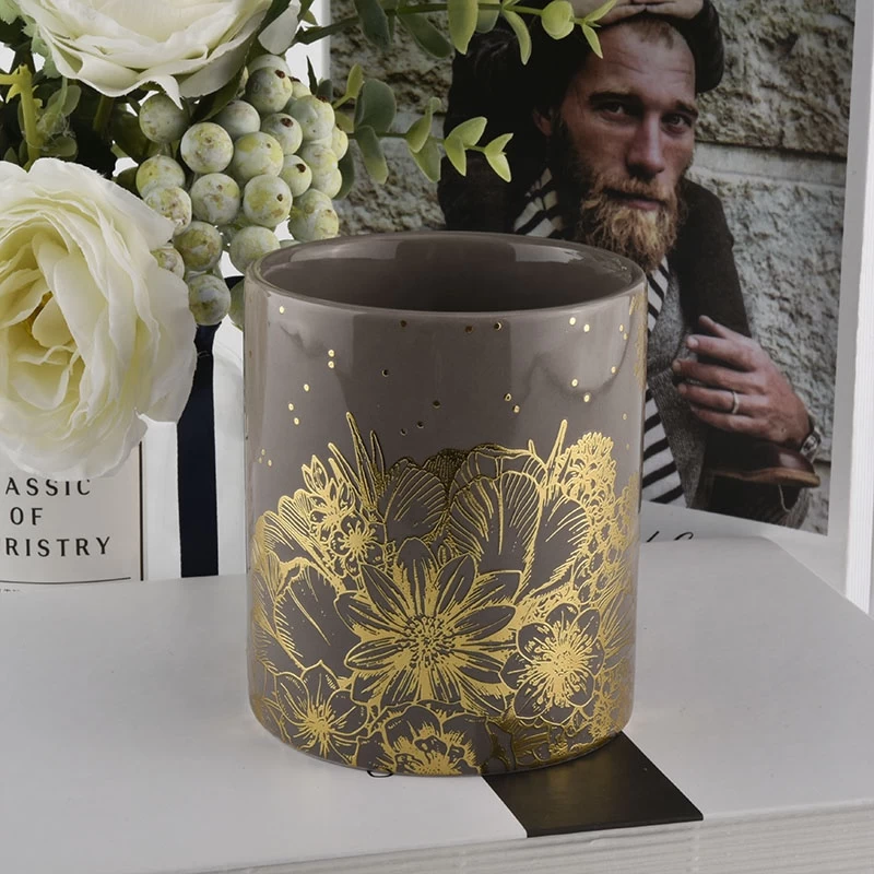 Wholesale Custom Ceramic Lead-free Glass Candle Jar With Lid
