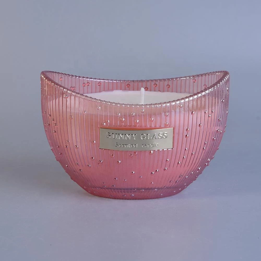 Sunny luxury decorative glass candle container