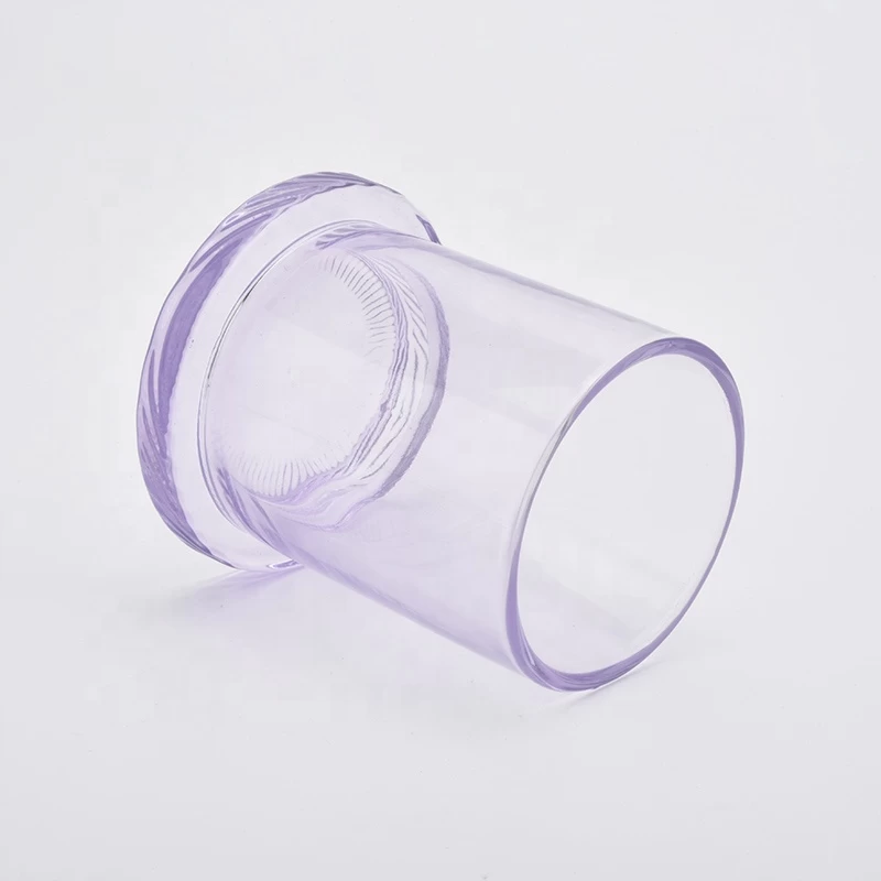 Crystal wholesale candle vessels custom glass candle jar with lid supplier