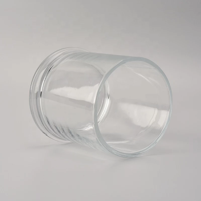 Transparent glass candle holders home decor
