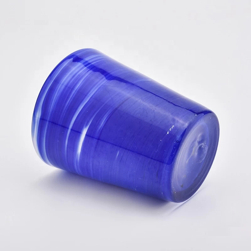 10oz 14oz 20oz Supplier luxury blue candle glass jars