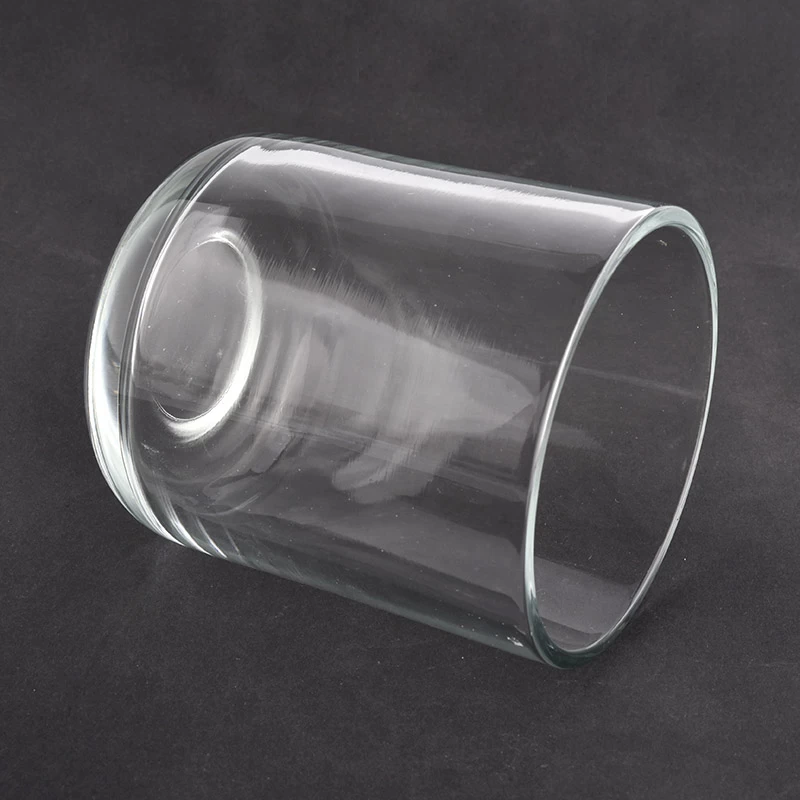 550ML Popular clear cylinder wholesale glass candle holder for home decoration
