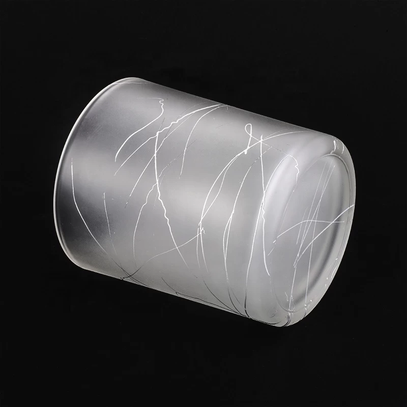 Luxury spraying electroplate glass candle holder
