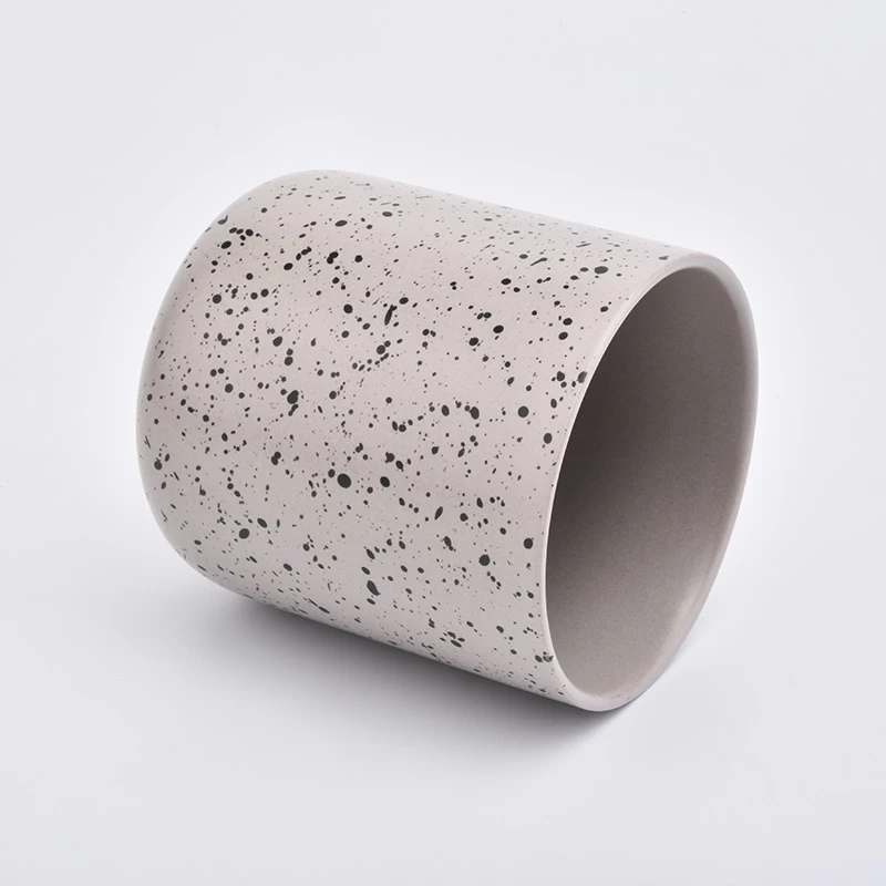 Luxury soil color ceramic candle holder