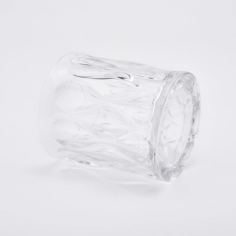clear pattern glass jar for undecorated glass candle holder
