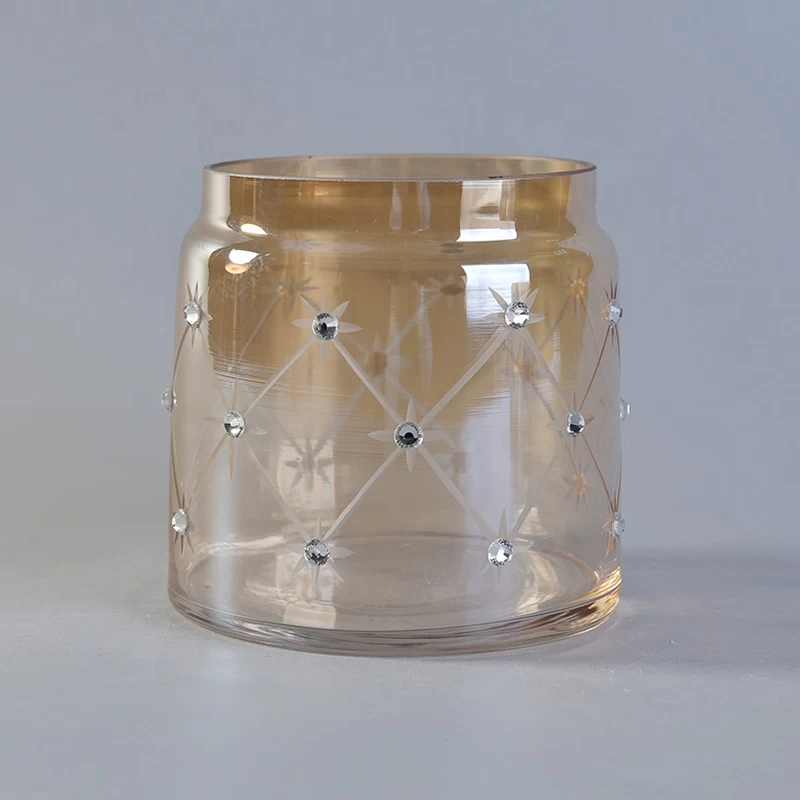 Wholesales luxury glass candle beauty container in bulk