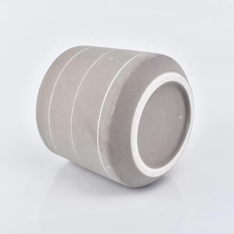 500ml Grey ceramic candle jar matte