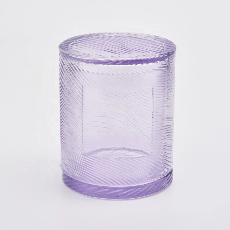 Crystal wholesale candle vessels custom glass candle jar with lid supplier