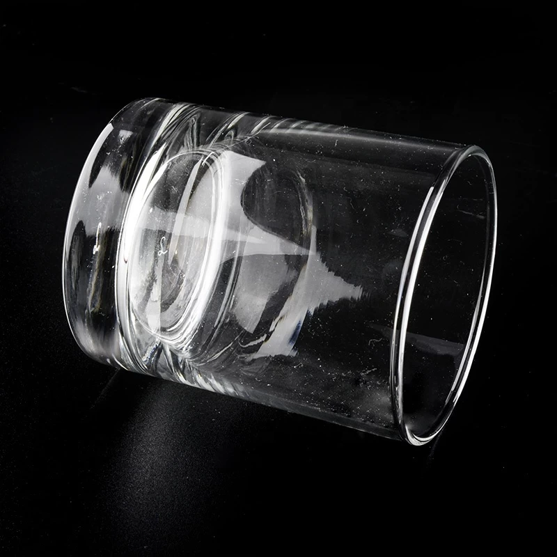 decorative glass candle jar with lid for candle making