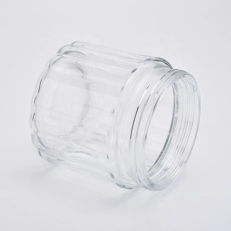 Cylinder striped crystal candle container tealight glass candles holder wedding decoration wholesales