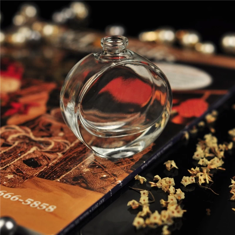 Transparent oval glass perfume oil home fragrance bottles
