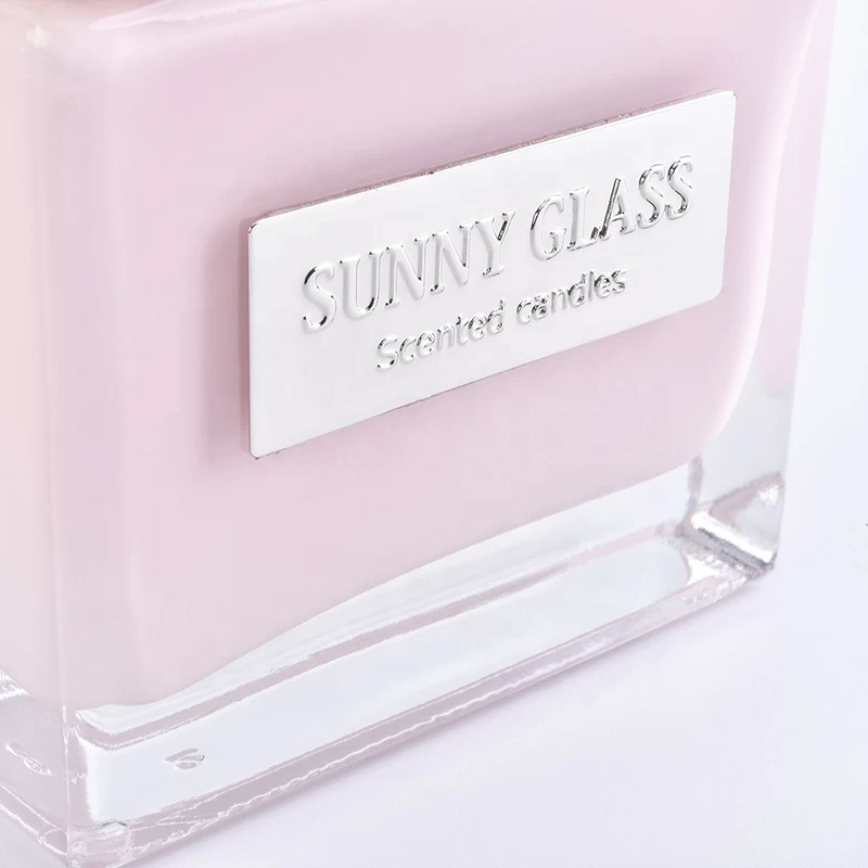 Sunny square pink scented Luxury essential oil reed glass diffuser bottles