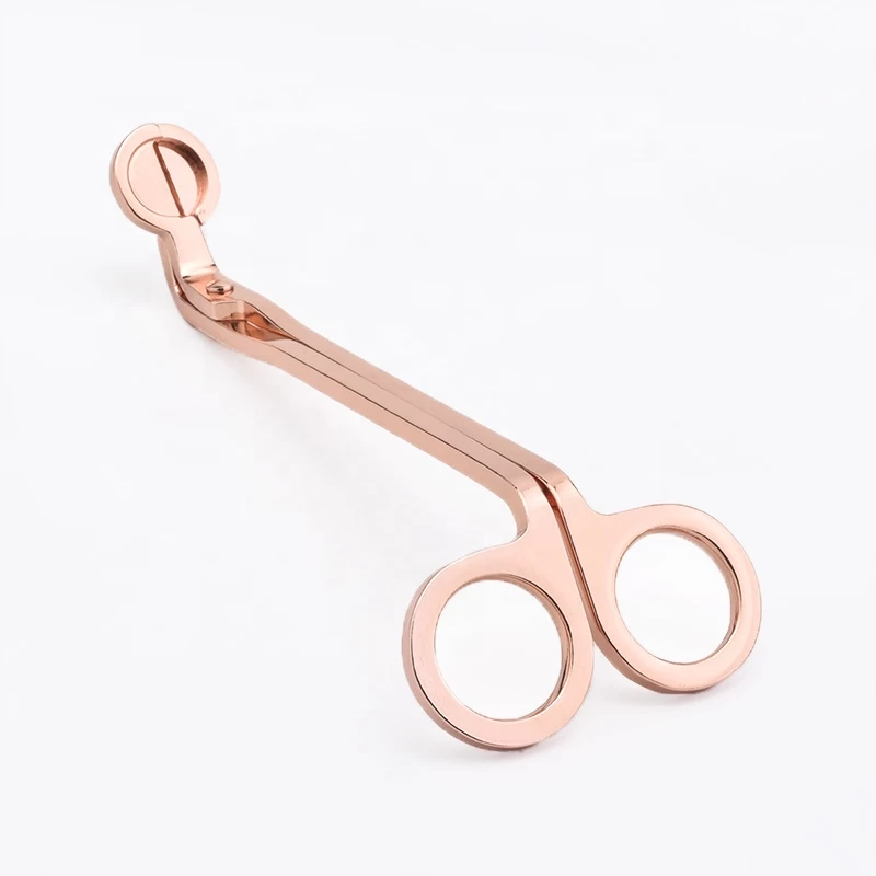 Wholesale pink stainless steel candle tools wick trimmer scissors for candle making