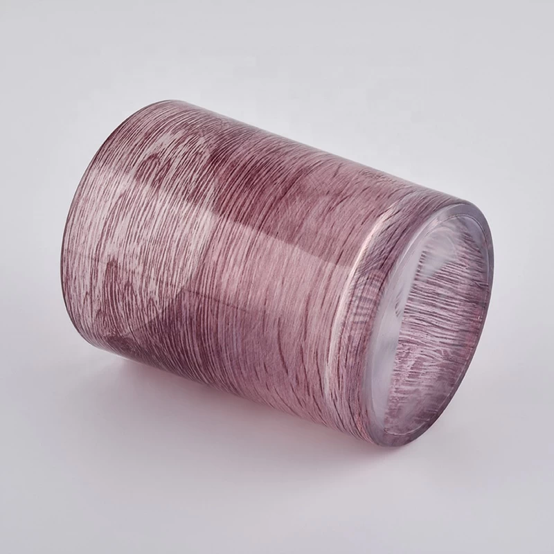 elegant glass candle jars with ombre color