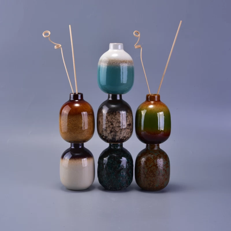 Essential fragrance ceramic oil reed bottle diffuser aromatherapy home decor wholesale