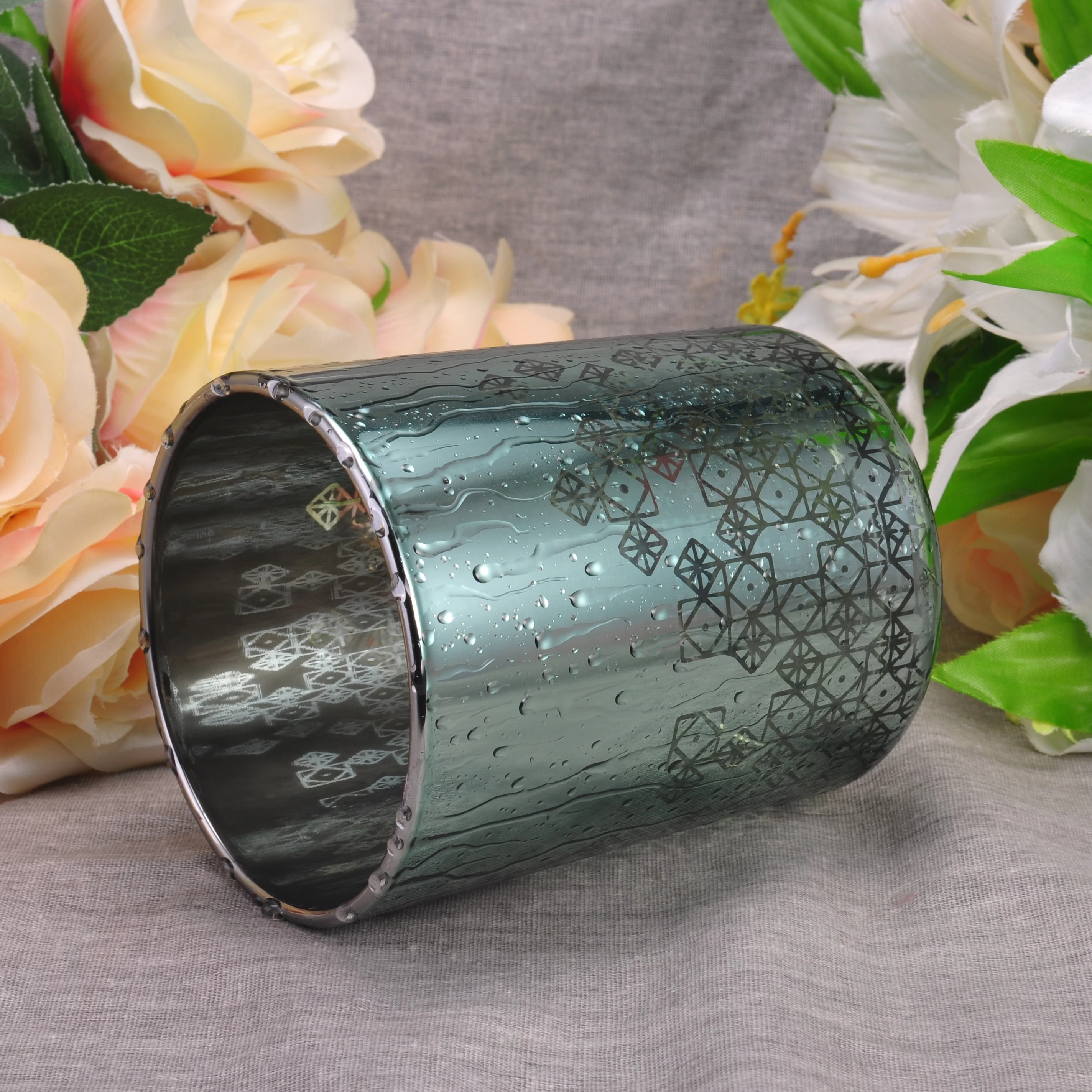 Sunny design luxury tea light glass candle vessel home decoration