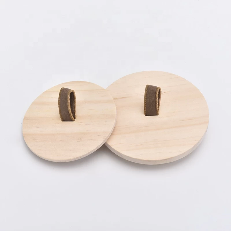 Customized round wood lid for candle jar supplier