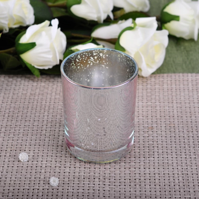 Sunny cylinder silver mercury luxury glass candle jar wholesales