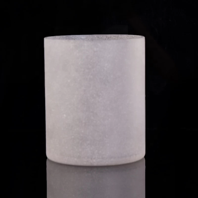 Clear custom candle cup matte glass holder home decoration