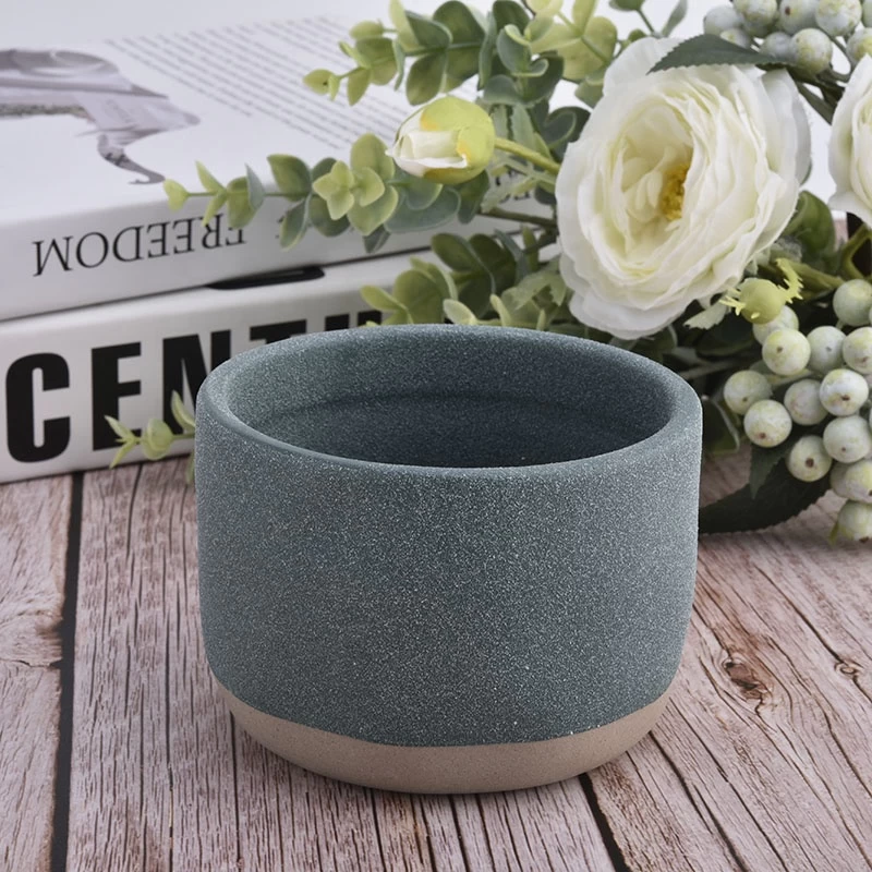 luxury empty ceramic candle jar for candle making matte ceramic candle jar