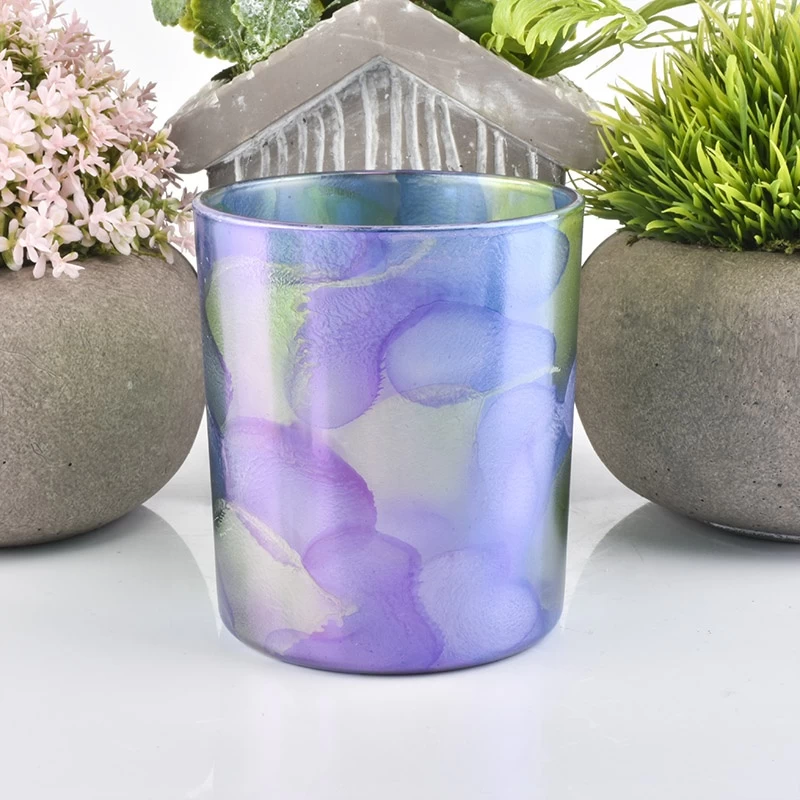 Clear customized candle vessel glass tea light candle jar wedding centerpieces in bulk