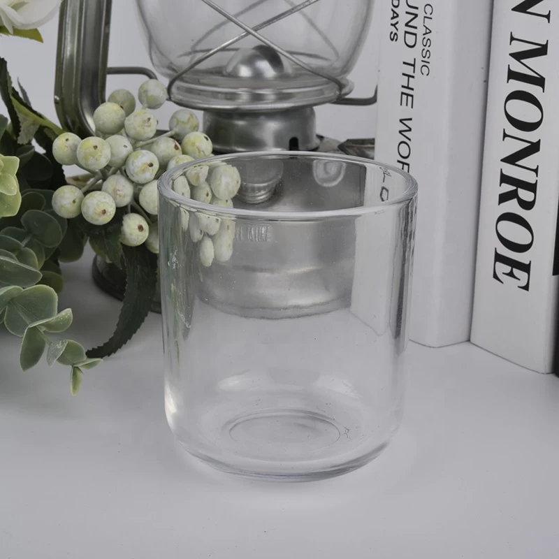 decorative luxury glass jar candle container with lid and boxes