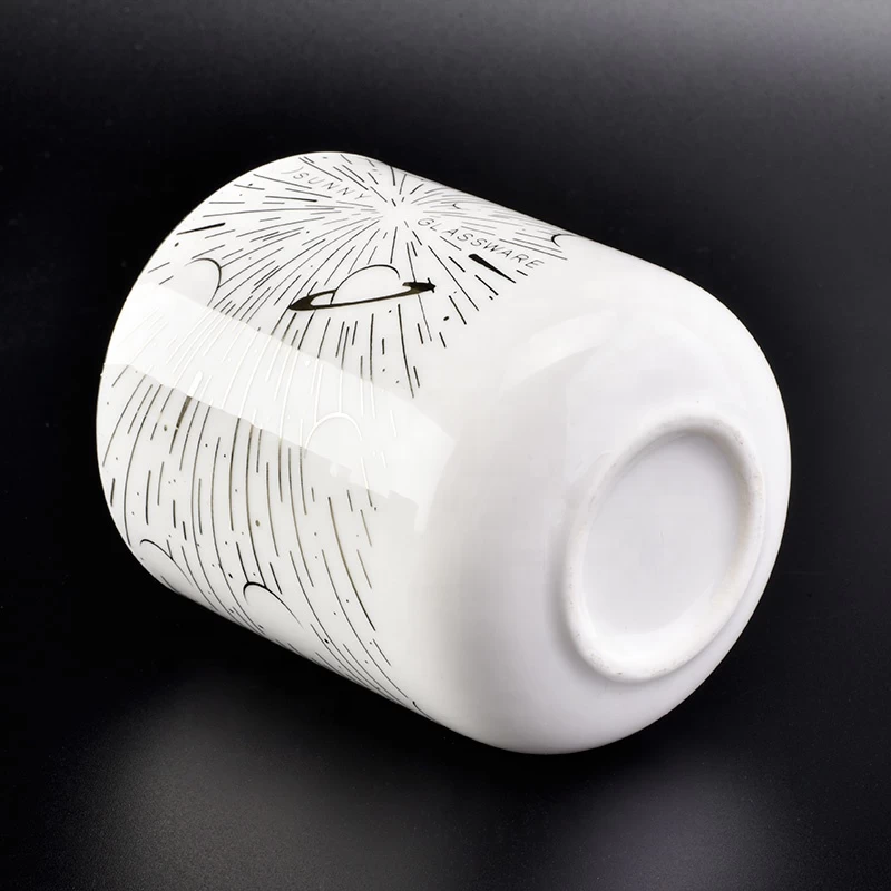 10oz 12oz 14oz Supplier custom white luxury  ceramic candle holders