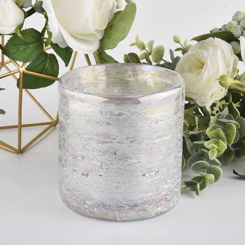 Sunny wholesales tealight silver glass candle jars 9oz 10oz 12oz