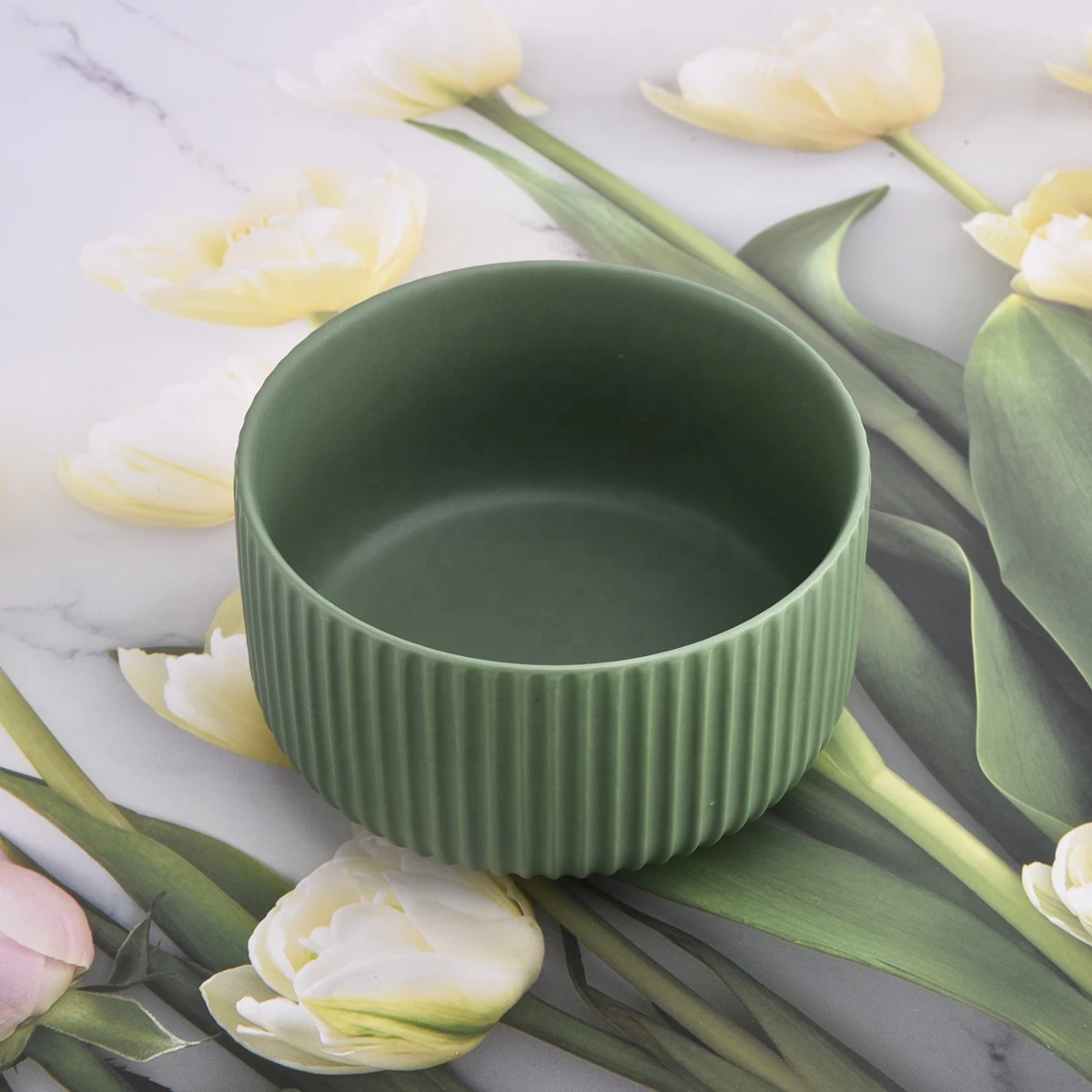 green ceramic candle holders for candle making