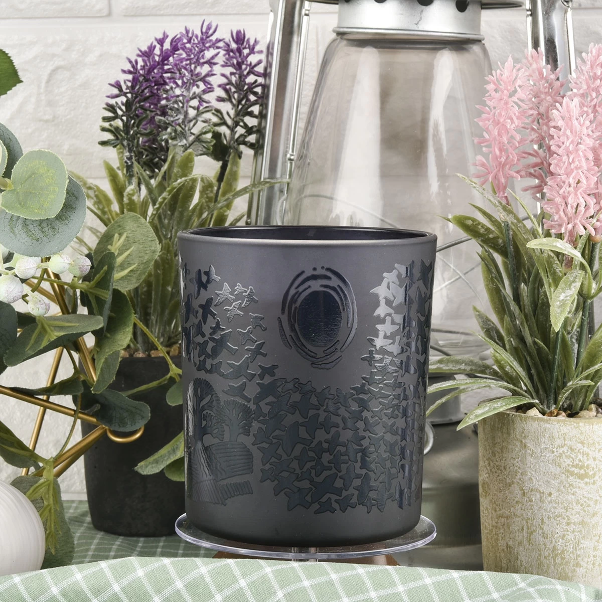 black matte glass vessels for candles candle jars frosted candle