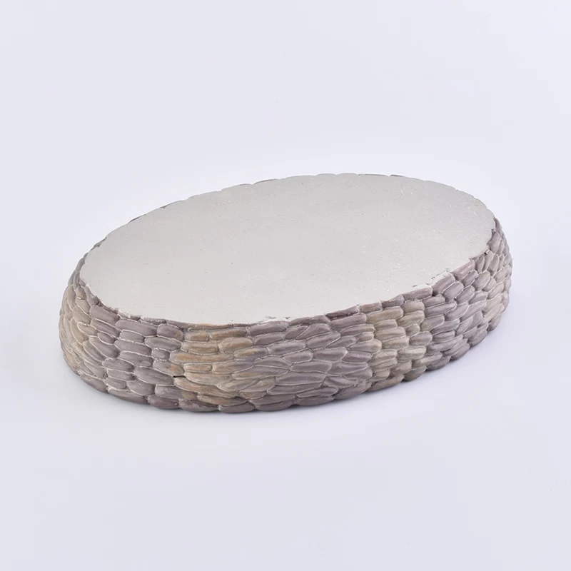 Natural Concrete Bathroom Set Cement Bath Accessories Set with lid
