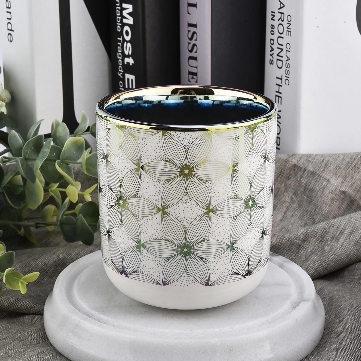 porcelain candle vessel round ceramic candle jar