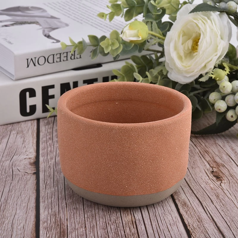 ceramic taper candle jar matte empty luxury candle container with lid