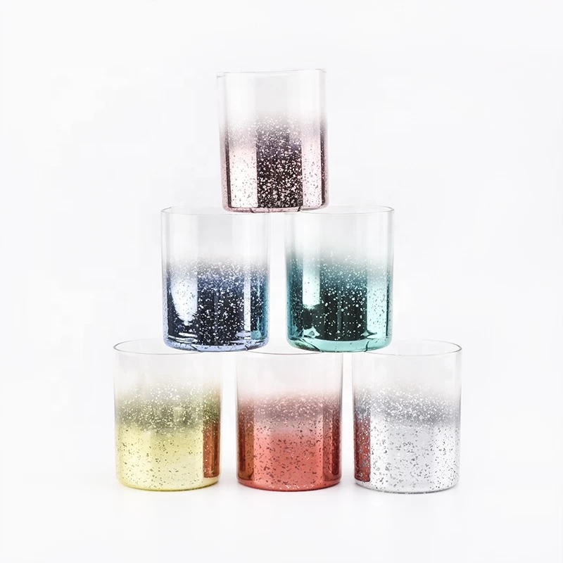 400ml Clear spraying decorative glass candle jars in bulk