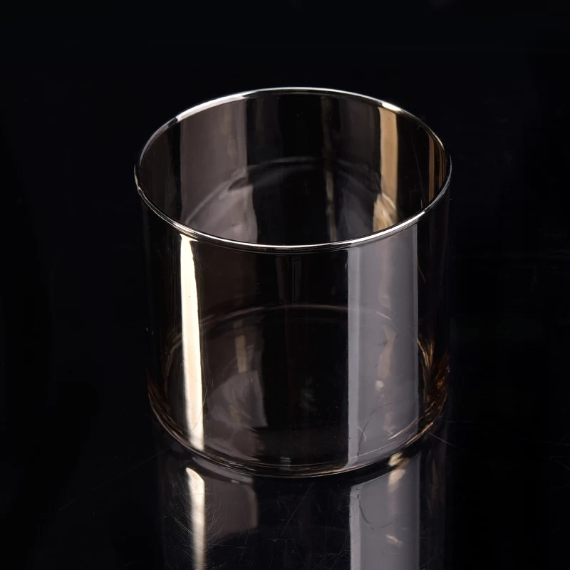 Cylinder empty decorative candle glass vessel