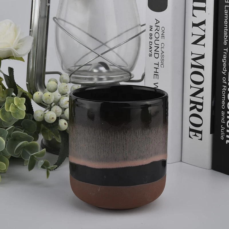 15oz ceramic candle holder with lid