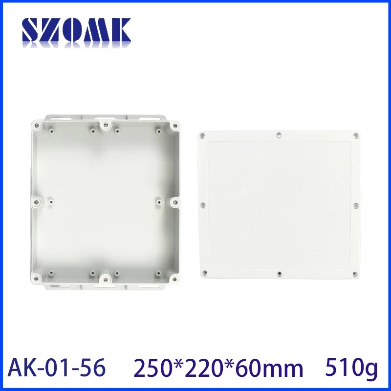 Waterproof Outdoor Plastic Junction Box Weatherproof Instrument Device Housing For PCB AK-01-56 205*177*60mm