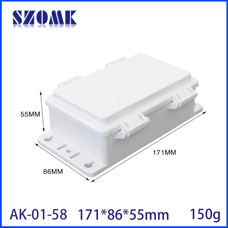 Hinged Wall Mount Waterproof Junction Housing Electronics Instrument Enclosure PCB Project Control Box AK-01-58 171*86*55mm