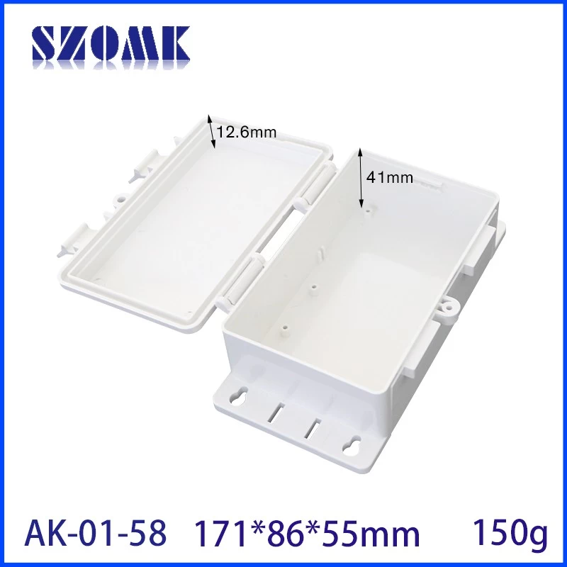 Hinged Wall Mount Waterproof Junction Housing Electronics Instrument Enclosure PCB Project Control Box AK-01-58 171*86*55mm