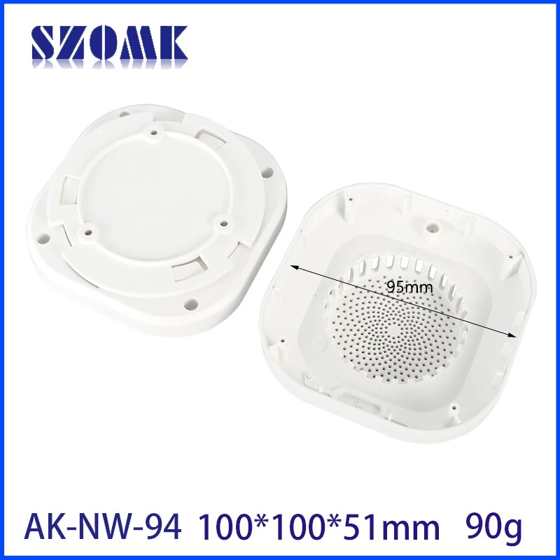 SZOMK 2x AA Battery Compartment Plastic Temperature Humidity Sensor Enclosure AK-NW-94 100*100*51mm