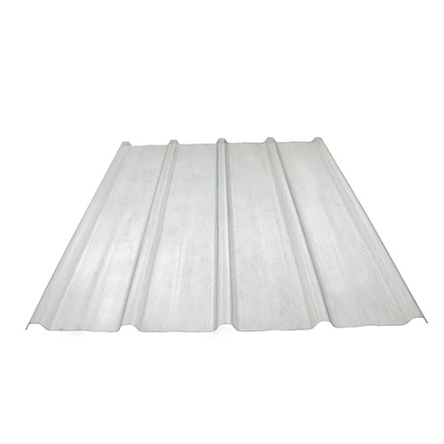 porcelana Hoja de techo transparente de plástico transparente de fibra de vidrio trapezoidal de transparencia corrugada de frp de fabricantes fabricante