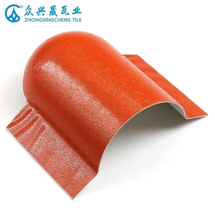 ZXC Synthetic Resin Plastic Roofing Accessories Tilted Ridge Roof Tile Head Wholesales