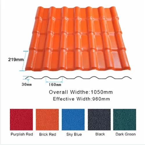 waterproof plastic corrugated panels pvc Synthetic Resin roofing sheet wholesales china for roof